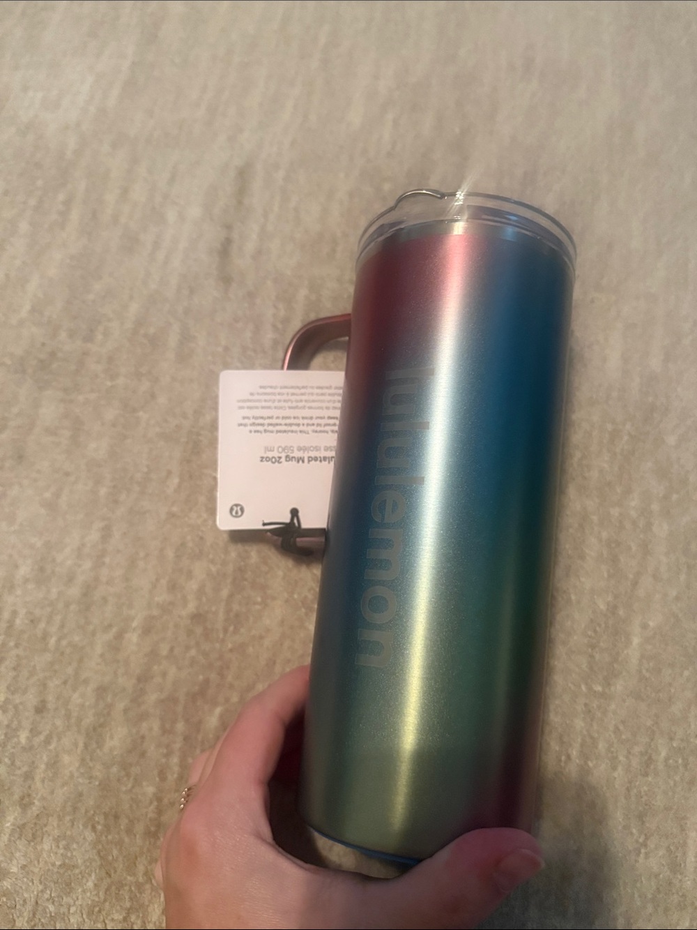 LULULEMON Ombre Metallic Travel Tumbler - Blue/Green/Pink